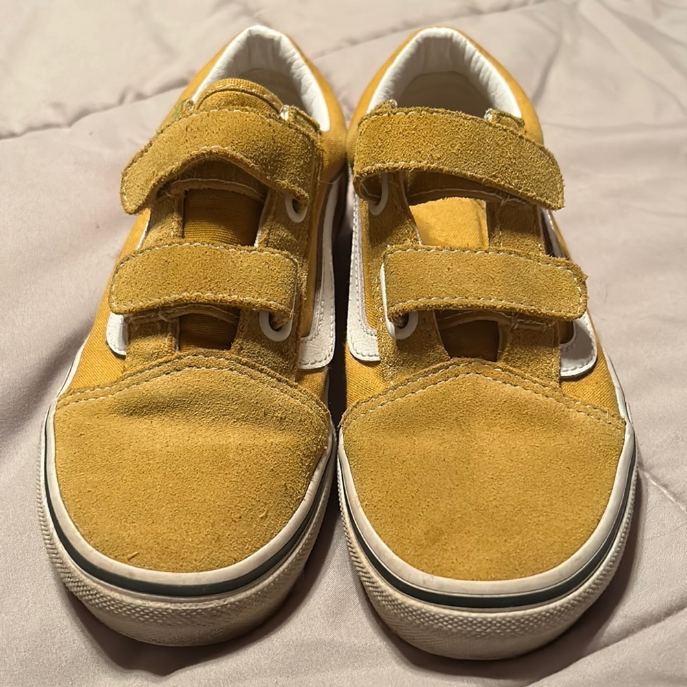 Like new mustard suede and canvas, vans size 3